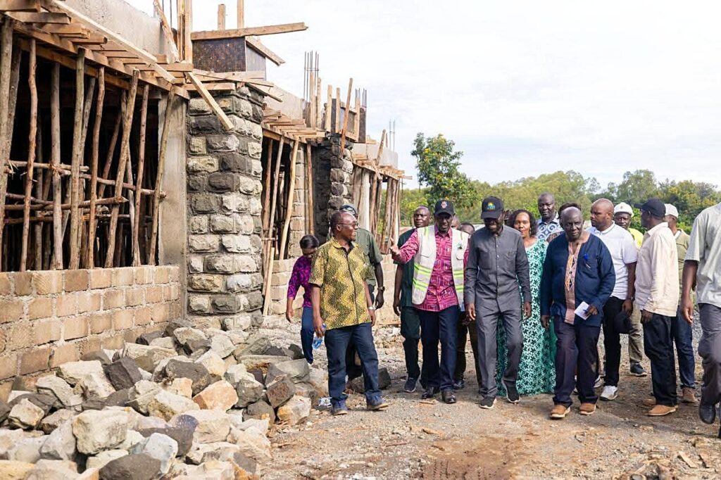 Client and project team on a site inspection